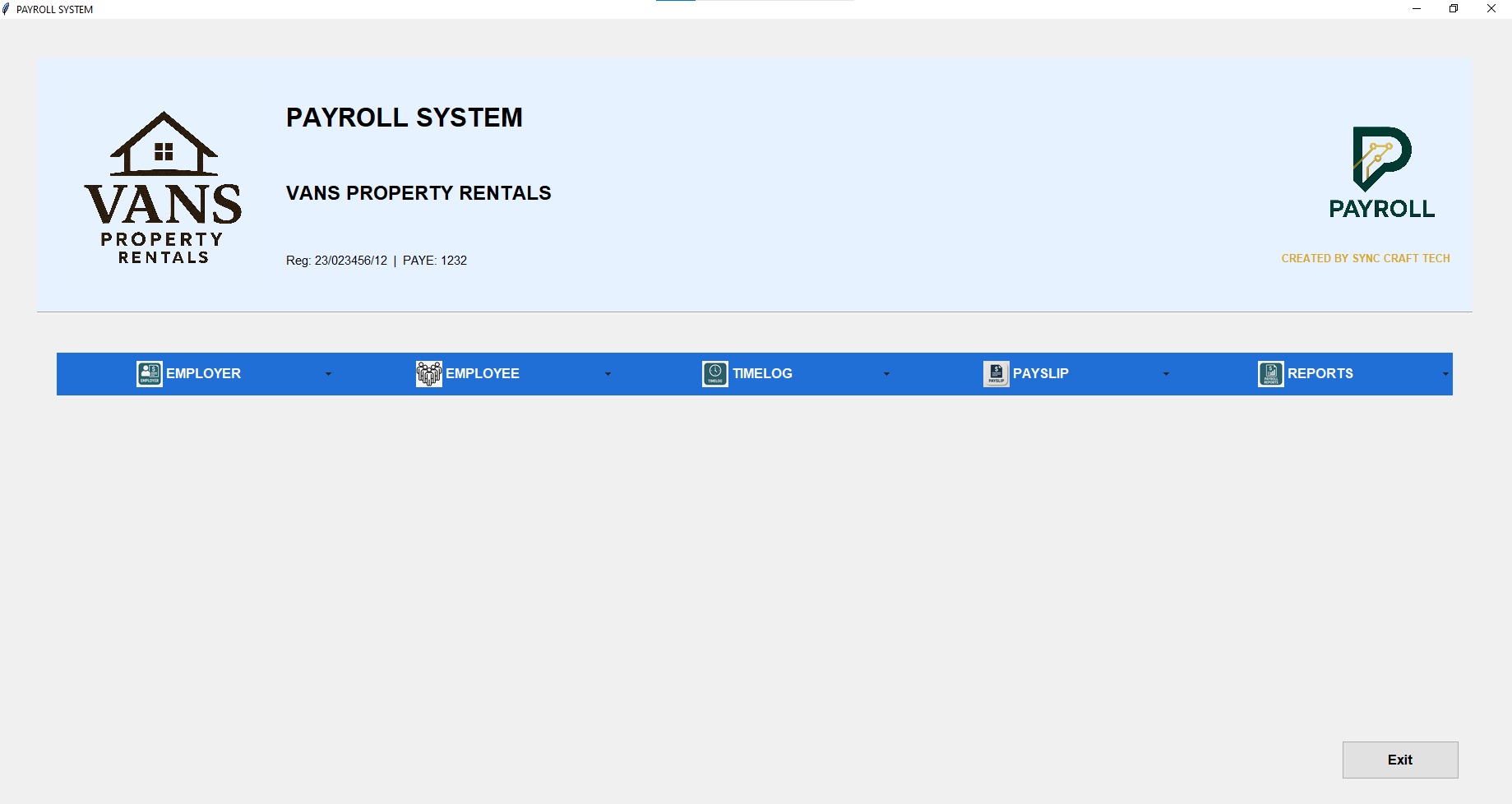 Payroll system layout preview